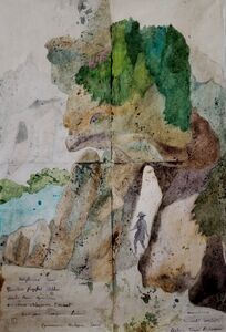 Paradise Cost , ink on Nepalese paper, 100 x 150 cm, 2025