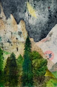 Alone in the Universe II, ink on Nepalese paper, 100 x 150 cm, 2025